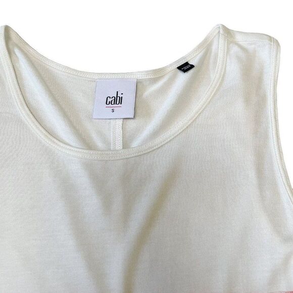 Cabi Womens White Sz S Style # 5323 Tank Top Rayon Blend - Picture 4 of 5